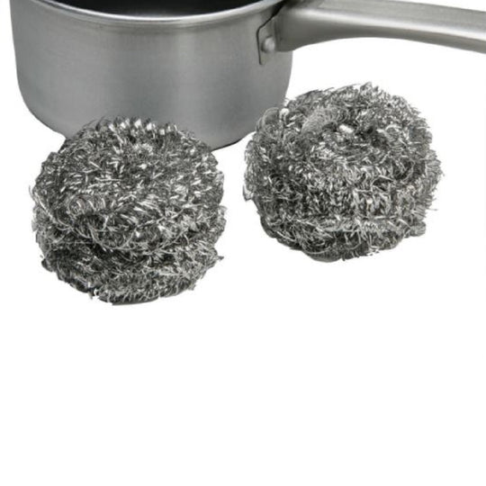 STAINLESS STEEL SCRUBBER - 1 3/4" W x 4" DIAMETER EA