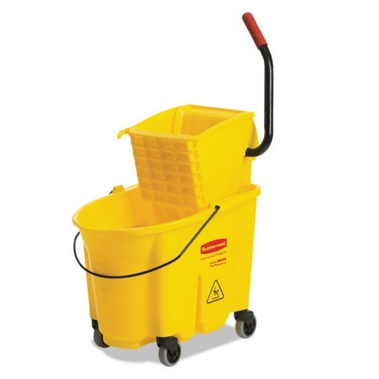 COMBINATION WET MOP BUCKET AND WRINGER, 35 QUART, YELLOW CS