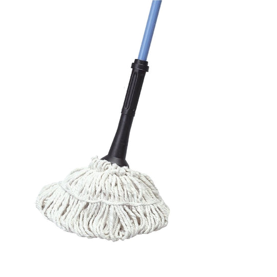 7920014480218 TWIST-WRING MOP, BLUE/ BLACK HANDLE, WHITE MOP HEAD, 54" HANDLE BX