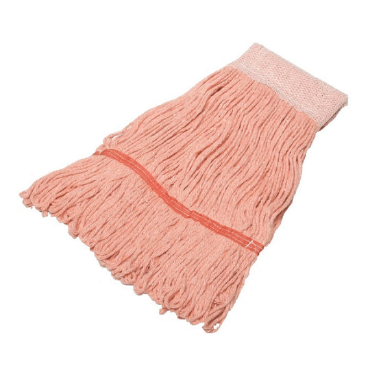 7920015114318 ANTI-MICROBIAL WET MOP HEAD, LOOPED-END, ORANGE EA