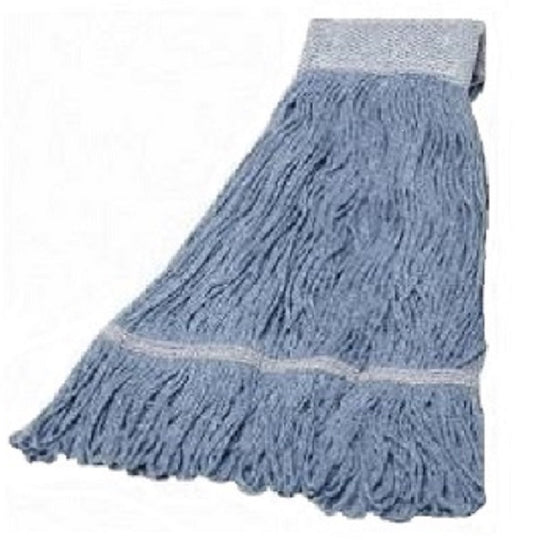 INHIBITOR WET MOP HEAD, ANTI-MICROBIAL, LOOPED END - BLUE EA