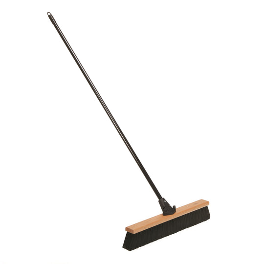 INDUSTRIAL PUSH BROOM, BLACK BRISTLES EA