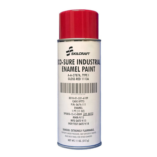 INDUSTRIAL ENAMEL AEROSOL PAINT - RED 11136 EA