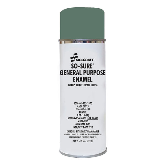 INDUSTRIAL ENAMEL AEROSOL PAINT - GLOSS OLIVE DRAB, 14064 BX