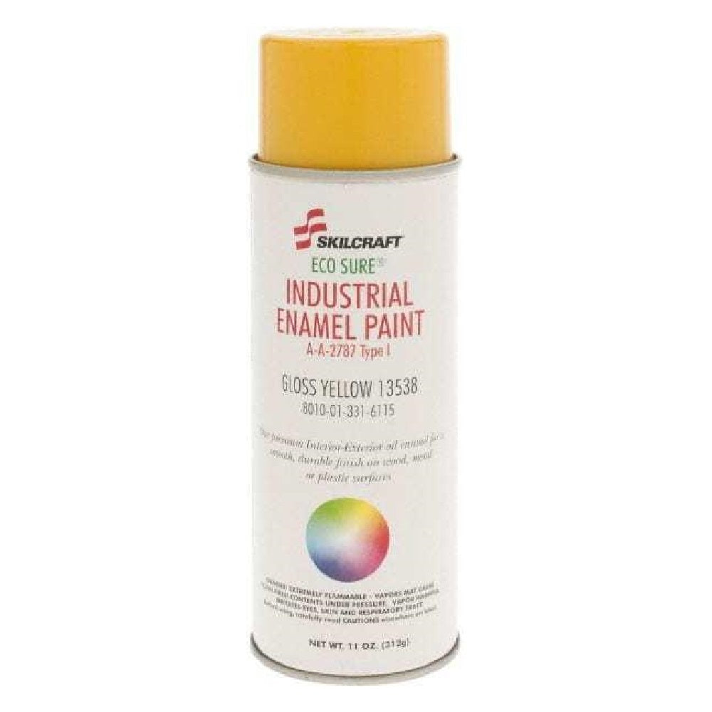 INDUSTRIAL ENAMEL AEROSOL PAINT - GLOSS YELLOW 13538 BX