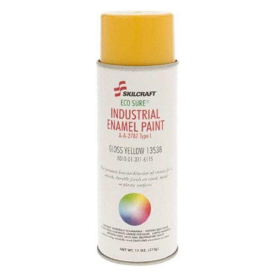INDUSTRIAL ENAMEL AEROSOL PAINT - GLOSS YELLOW 13538 BX