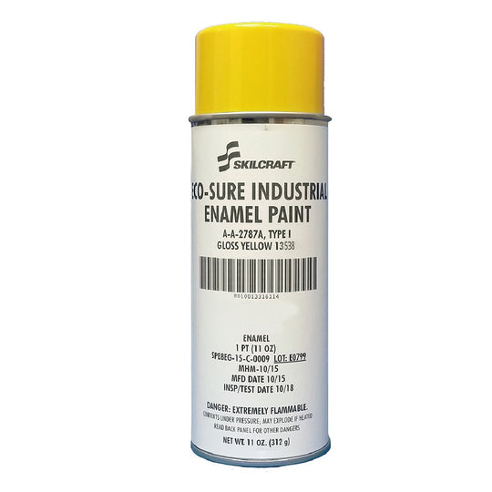 INDUSTRIAL ENAMEL AEROSOL PAINT - GLOSS YELLOW 13538 BX