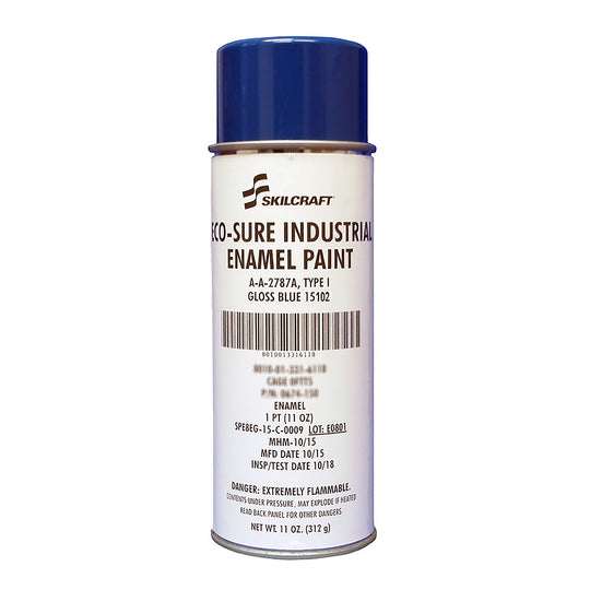 INDUSTRIAL ENAMEL AEROSOL PAINT - GLOSS BLUE 15102 BX