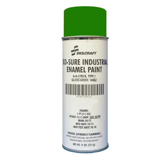 INDUSTRIAL ENAMEL AEROSOL PAINT - GLOSS GREEN, 14062 BX