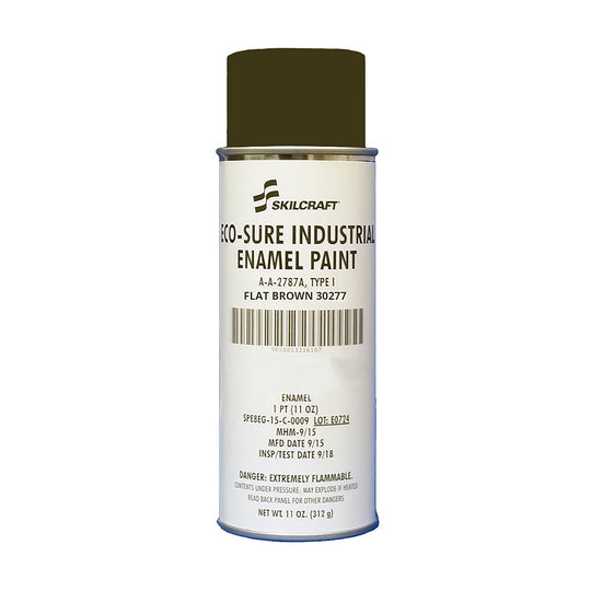 INDUSTRIAL ENAMEL AEROSOL PAINT, FLAT BROWN, 30277 BX