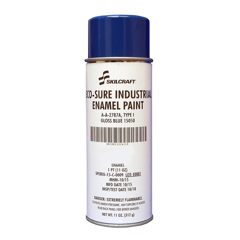 INDUSTRIAL ENAMEL AEROSOL PAINT - GLOSS BLUE, 15050 BX