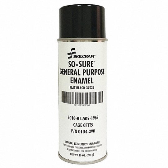 SO-SURE GENERAL PURPOSE ENAMEL - FLAT BLACK 37038 EA
