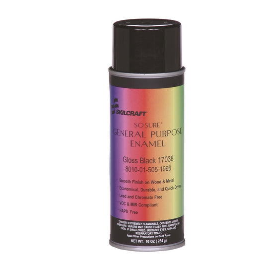 SO-SURE GENERAL PURPOSE ENAMEL - GLOSS BLACK 17038 BX