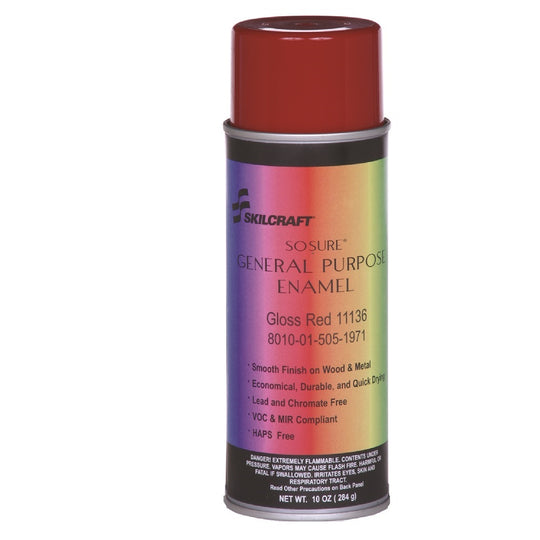 SO-SURE  GENERAL PURPOSE ENAMEL - GLOSS RED 11136 BX
