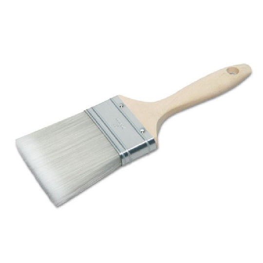 SYNTHETIC FILAMENT, 3" FLAT PAINT BRUSH - HARDWOOD HANDLE  BX