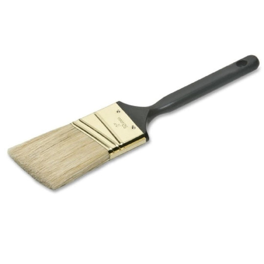 ANGLED 2 1/2" PAINT BRUSH, NATURAL BRISTLE - PLASTIC SURE GRIP HANDLE, BX