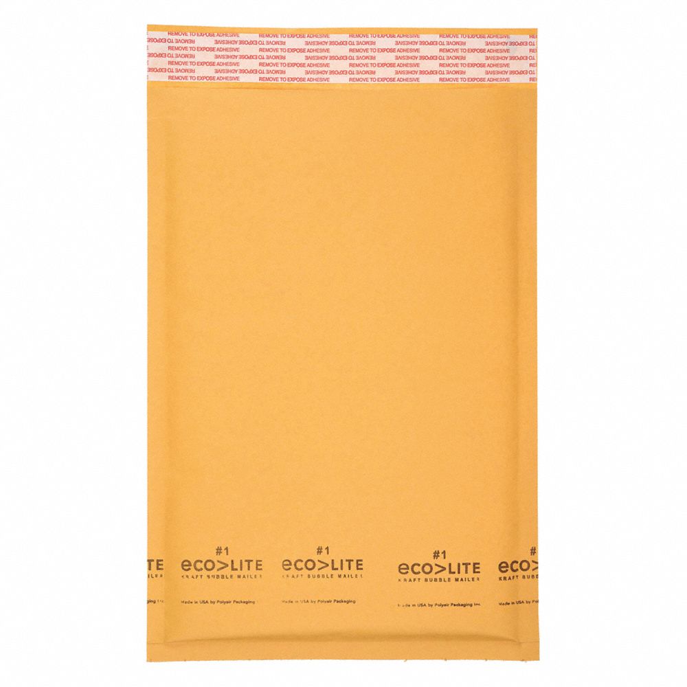 SEALED AIR JIFFYLITE BUBBLE MAILERS, PADDED ENVELOPE, PEEL & SEAL, KRAFT CS