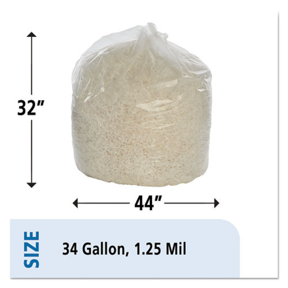8105011506256 MAXIMUM PERFORMANCE TRASH CAN LINER, 34 GALLON CAPACITY, CLEAR CS