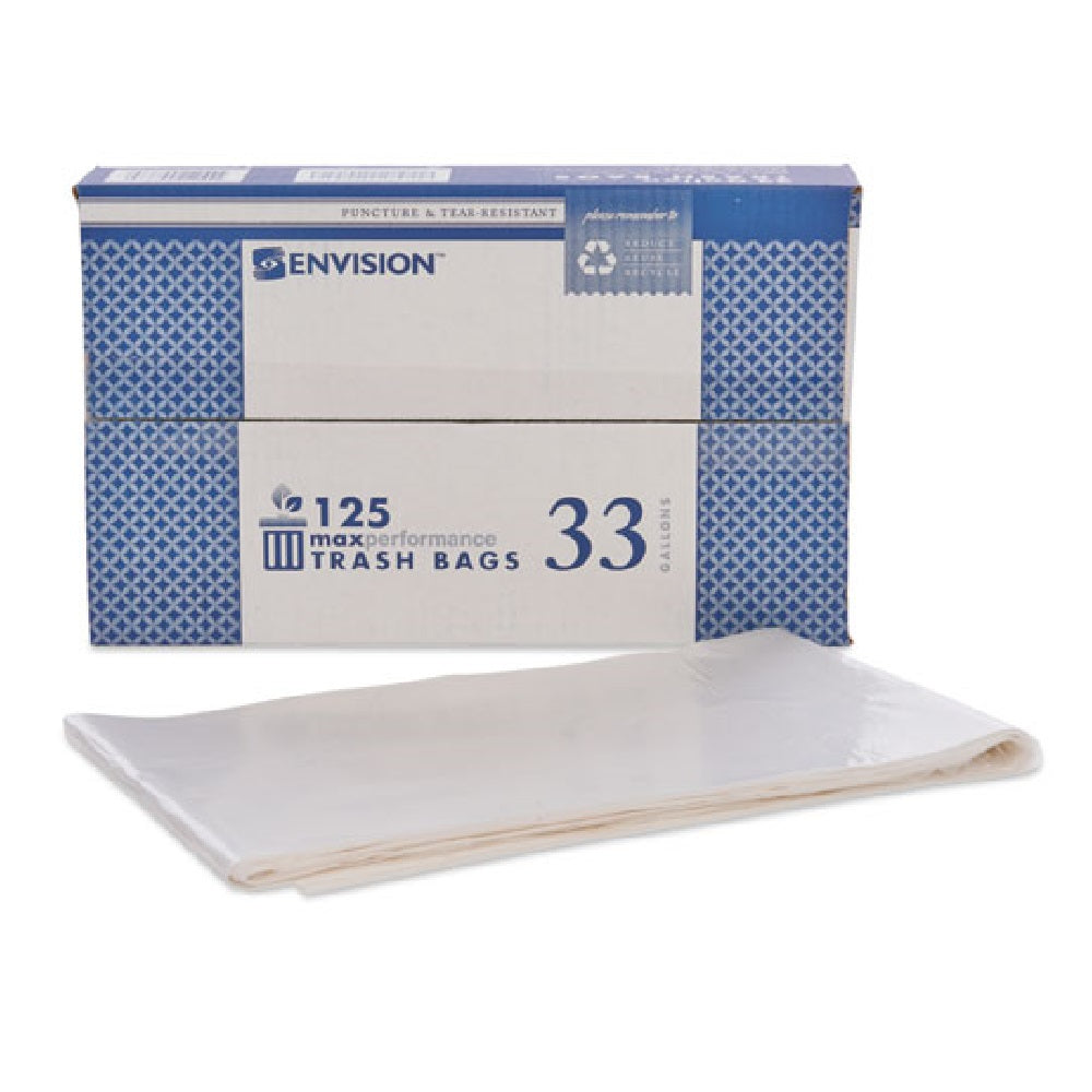 8105011839768 CAN LINER BAG, MEDIUM DUTY 33 X 39", CLEAR CS