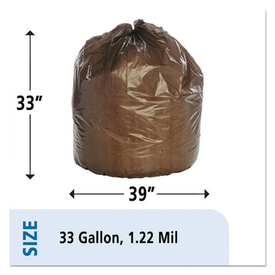 8105011839769 CAN LINER, EXTRA HEAVY DUTY BAG, DARK BROWN  CS