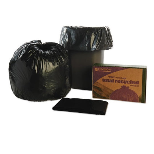 8105013862323 RECYCLED TRASH CAN LINERS, 33 x 40 - BLACK/BROWN CS