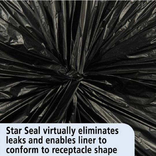 8105013862323 RECYCLED TRASH CAN LINERS, 33 x 40 - BLACK/BROWN CS