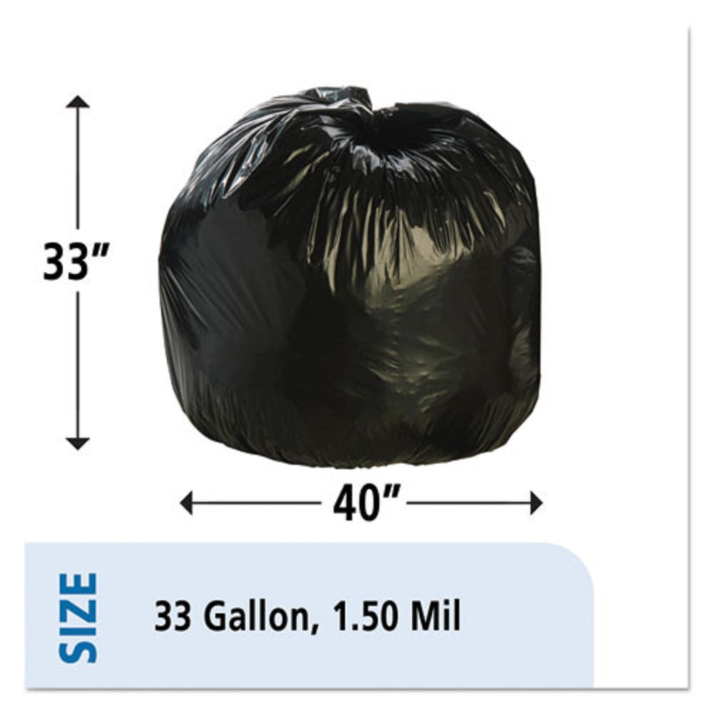 8105013862323 RECYCLED TRASH CAN LINERS, 33 x 40 - BLACK/BROWN CS