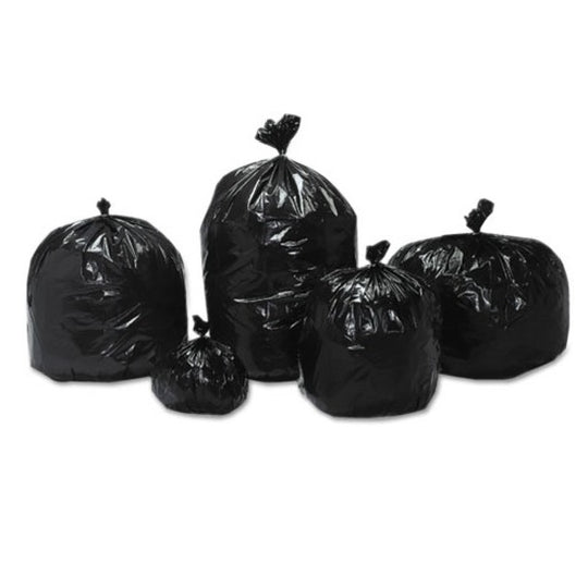 8105013862428 RECYCLED TRASH CAN LINERS, 50" - BROWN/BLACK CS