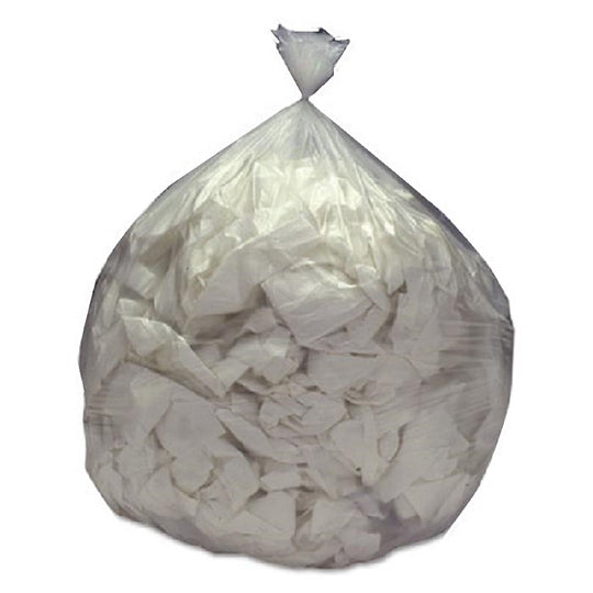 HIGH DENSITY TRASH CAN LINER, 45 GALLON, 12 MICRONS, NATURAL BX