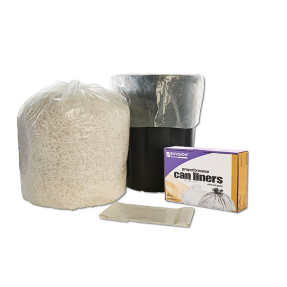 8105015171354 - LOW DENSITY TRASH CAN LINERS, 45 GALLON, CLEAR  BX