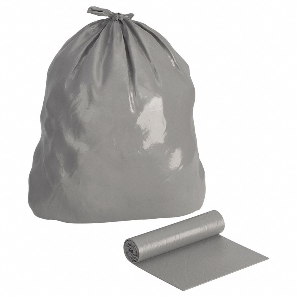 8105015171358 - CORELESS ROLL CAN LINERS, HEAVY DUTY, GRAY  CS