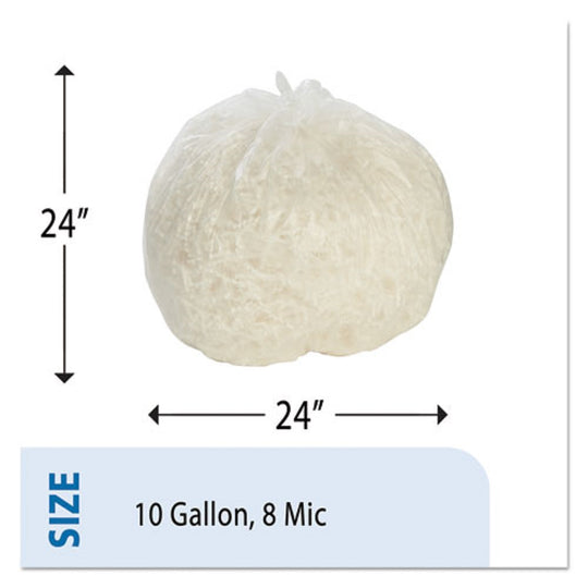 8105015171370 HIGH DENSITY CORELESS ROLL CAN LINER, NATURAL BX