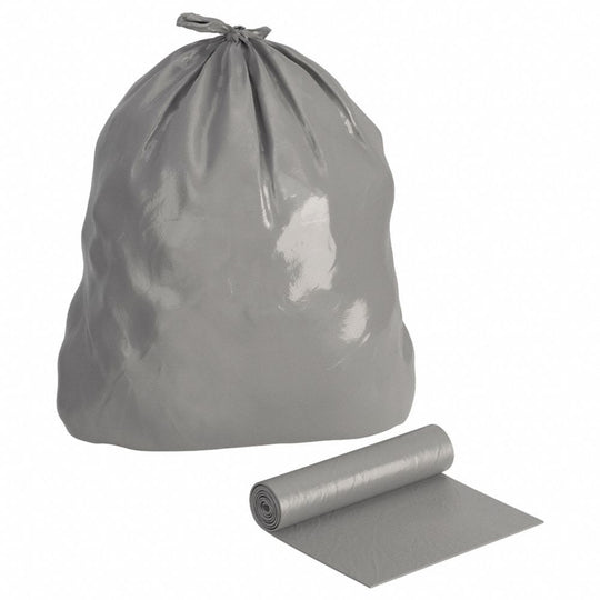 8105015171377 LOW DENSITY TRASH CAN LINERS, MEDIUM DUTY, CORELESS, GRAY CS