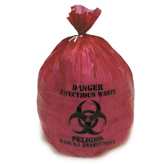 8105015173664 BIOHAZARD AND HEALTHCARE CAN LINERS, 3 mL, GALLON, RED CS