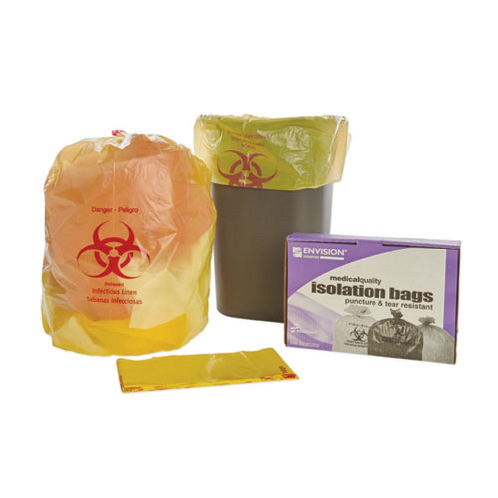 8105015173666 INFECTIONS WASTE COLLECTION, HEAVY DUTY, ISOLATION RACK BAG, YELLOW  CS