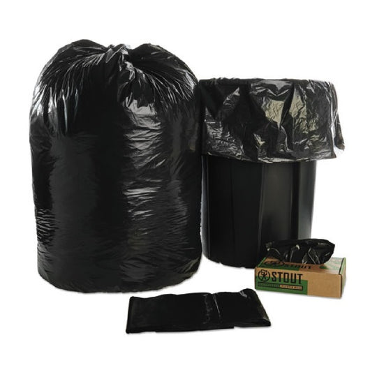 8105015173668 - RECYCLED TRASH CAN LINERS, BLACK /BROWN, BX