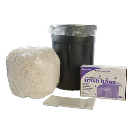INSECT REPELLENT TRASH BAGS, SUPER HEAVY DUTY, CLEAR CS