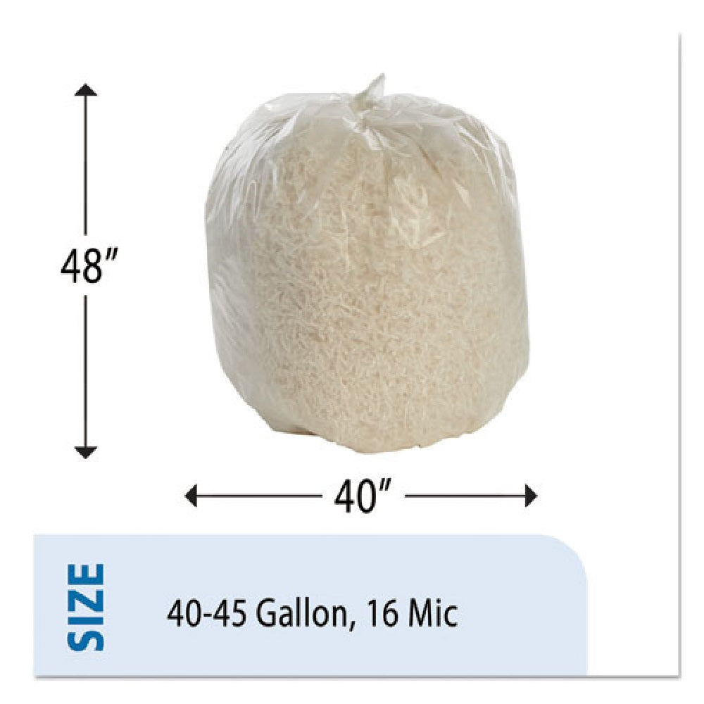 8105015574973 HIGH DENSITY CORELESS ROLE CAN LINER, 45 GALLON, NATURAL CS