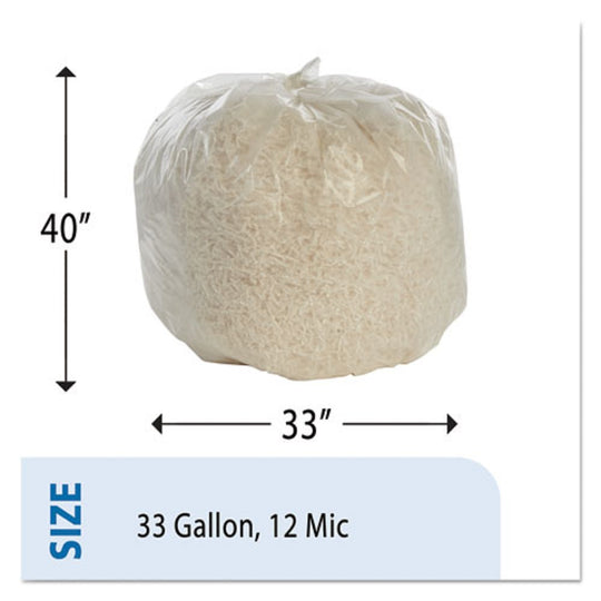 8105015574983 HIGH DENSITY CAN LINER, CORELESS ROLE, NATURAL CS