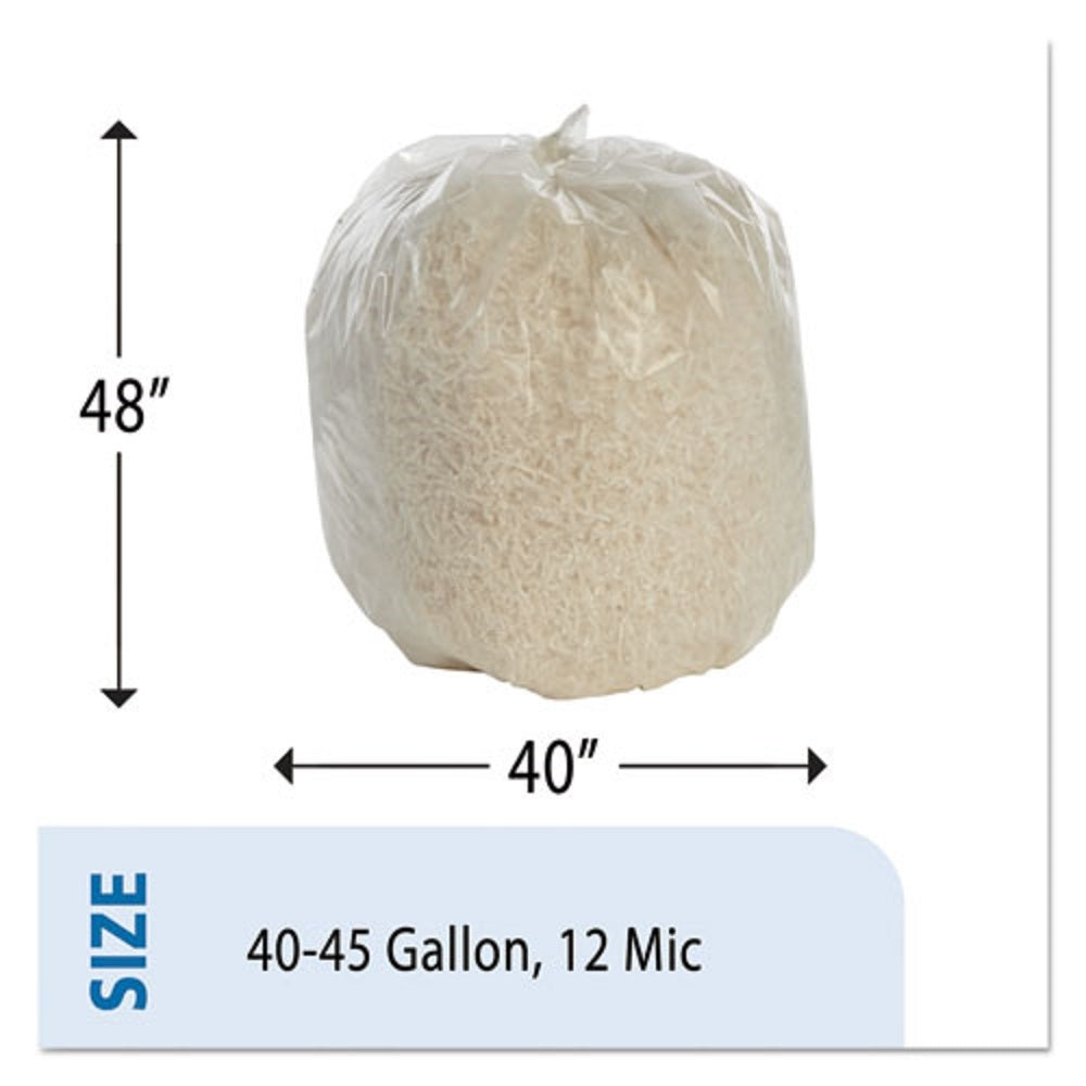 8105015574984 - HIGH DENSITY CORLESS ROLE CAN LINER, 45 GALLON, NATURAL BX