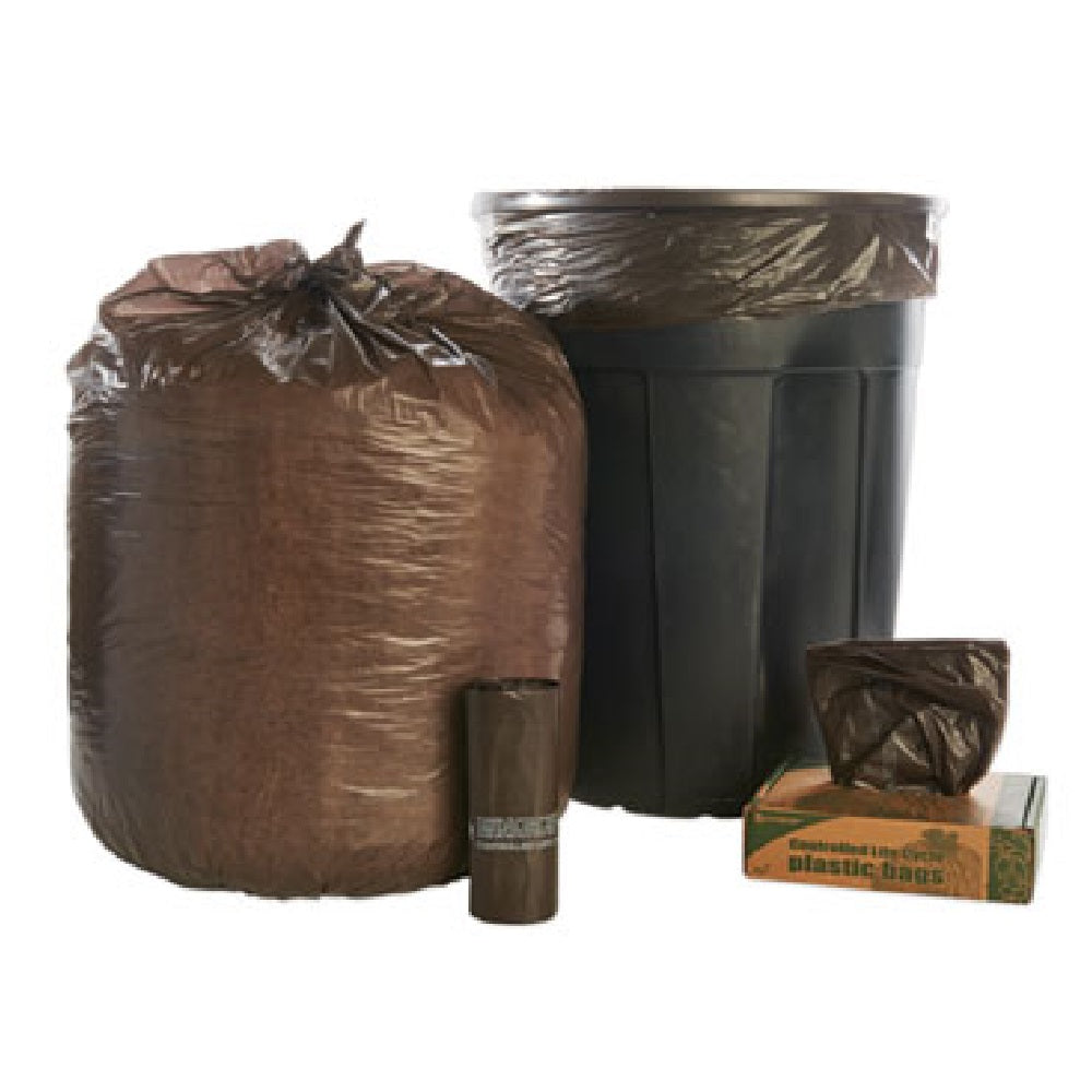 "CLC" CONTROLLED LIFE-CYCLE HEAVY DUTY  30" x 36" PLASTIC BAGS - BROWN BX