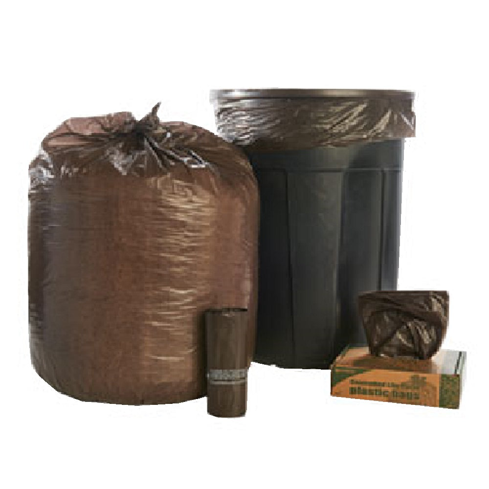 8105015604933 "CLC" CONTROLLED LIFE-CYCLE PLASTIC BAGS, EXTRA HEAVY DUTY, BROWN BX