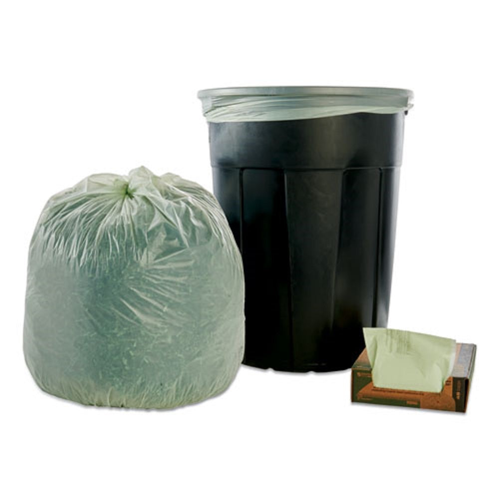 ASTM 6400 COMPOSTABLE BAGS, HEAVY DUTY - GREEN BX
