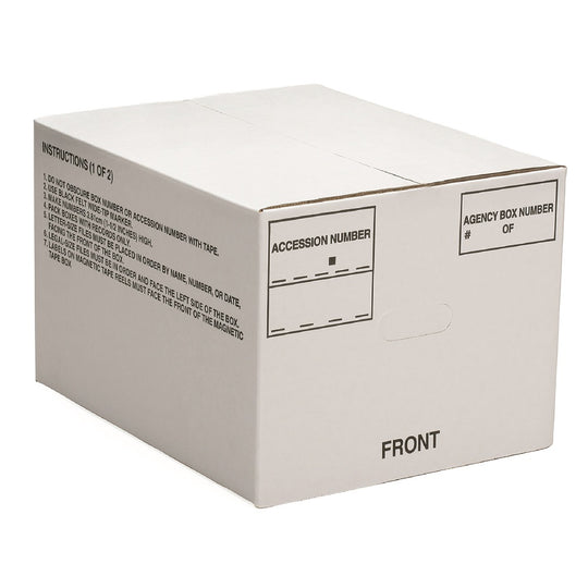 8115001178249 - RECORD STORAGE BOX, FIBERBOARD, WHITE CS