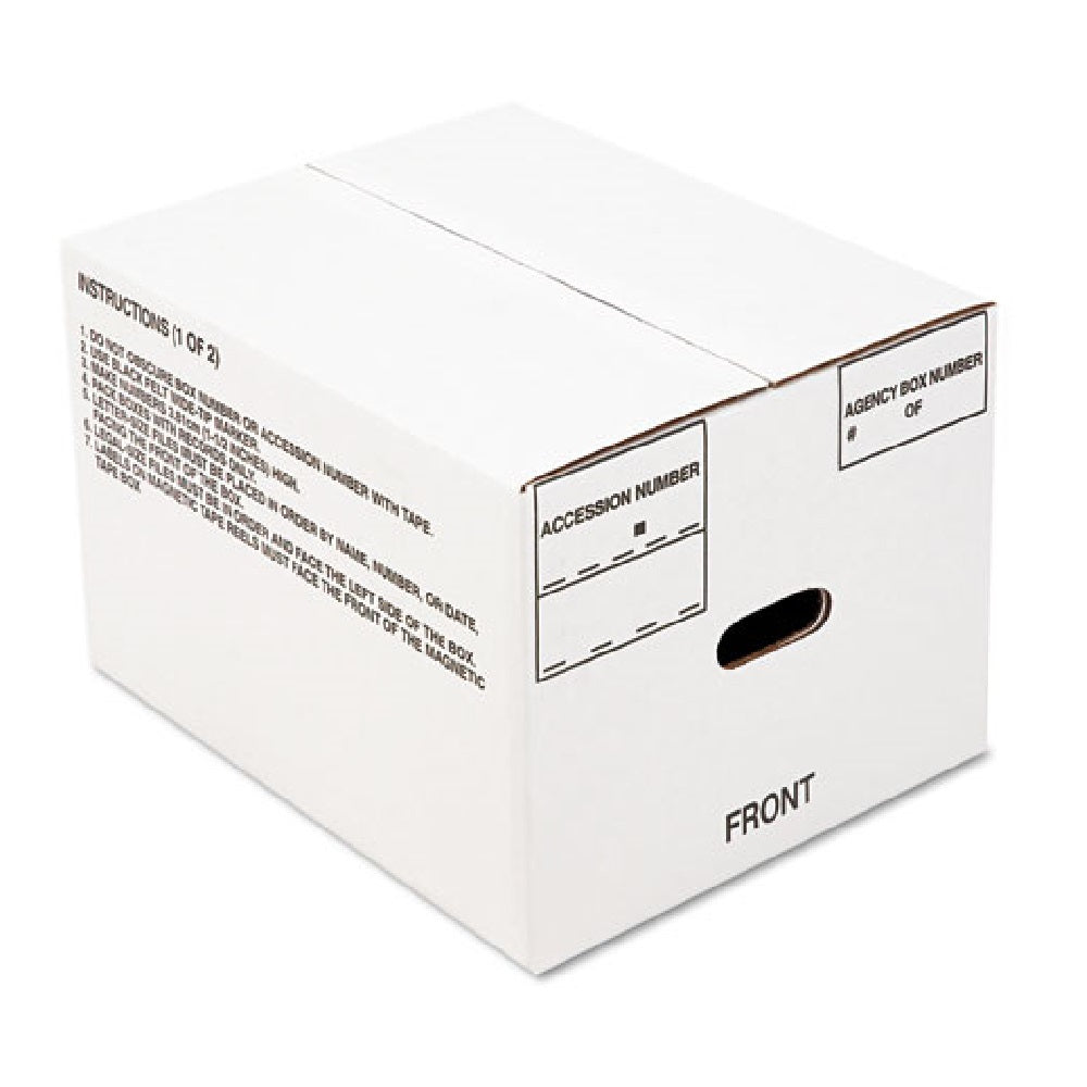 8115001178249 - RECORD STORAGE BOX, FIBERBOARD, WHITE CS