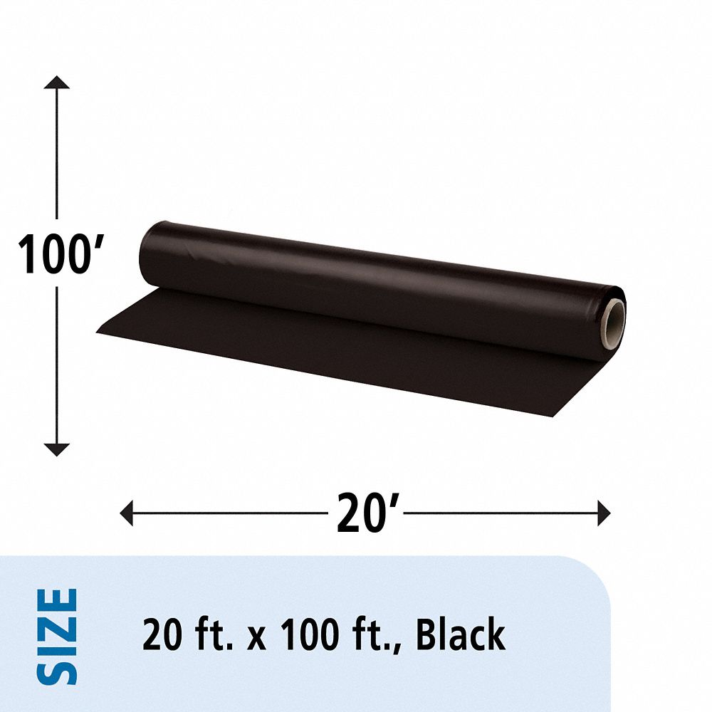 PLASTIC SHEETING, WATER RESISTANT, VAPOR RESISTANT, DUST RESISTANT, BLACK EA