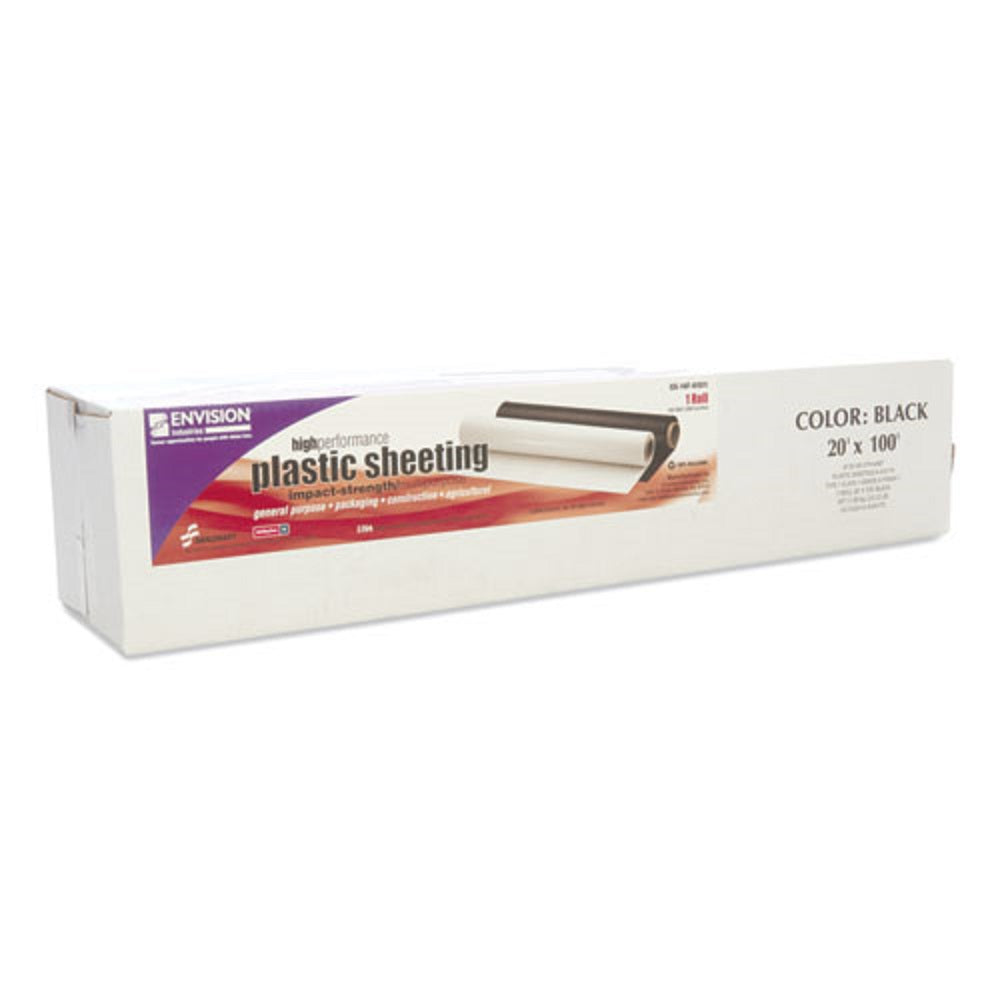 PLASTIC SHEETING, WATER RESISTANT, VAPOR RESISTANT, DUST RESISTANT, BLACK EA