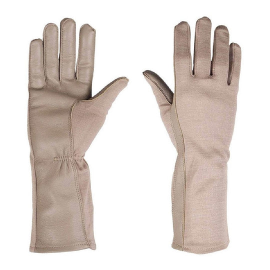 SUMMER FLYER LEATHER GLOVES, FIRE RETARDANT/SWEAT RESISTANT, SIZE 5, TAN PR