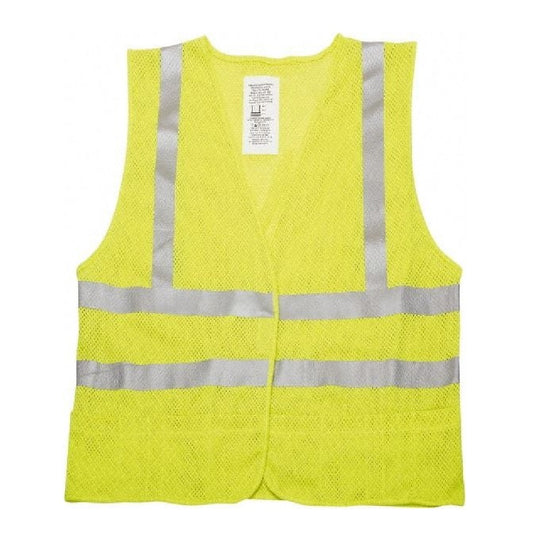 CLASS 2 ANSI 107-2010 FR COMPLIANT SAFETY VEST, LARGE EA