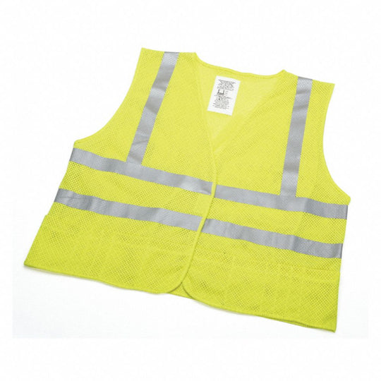 CLASS 2 ANSI 107-2010 FR COMPLIANT SAFETY VEST, LARGE EA